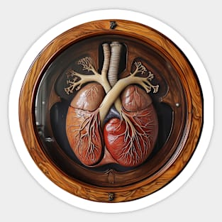 Trompe L'oeil - Heart in Wood Frame Sticker